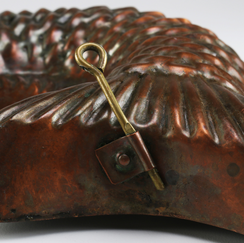 Two Vintage Copper Finish Fish Molds