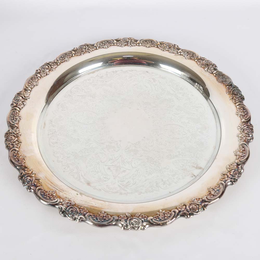 Oneida Silver Tone Tea Service and Tray