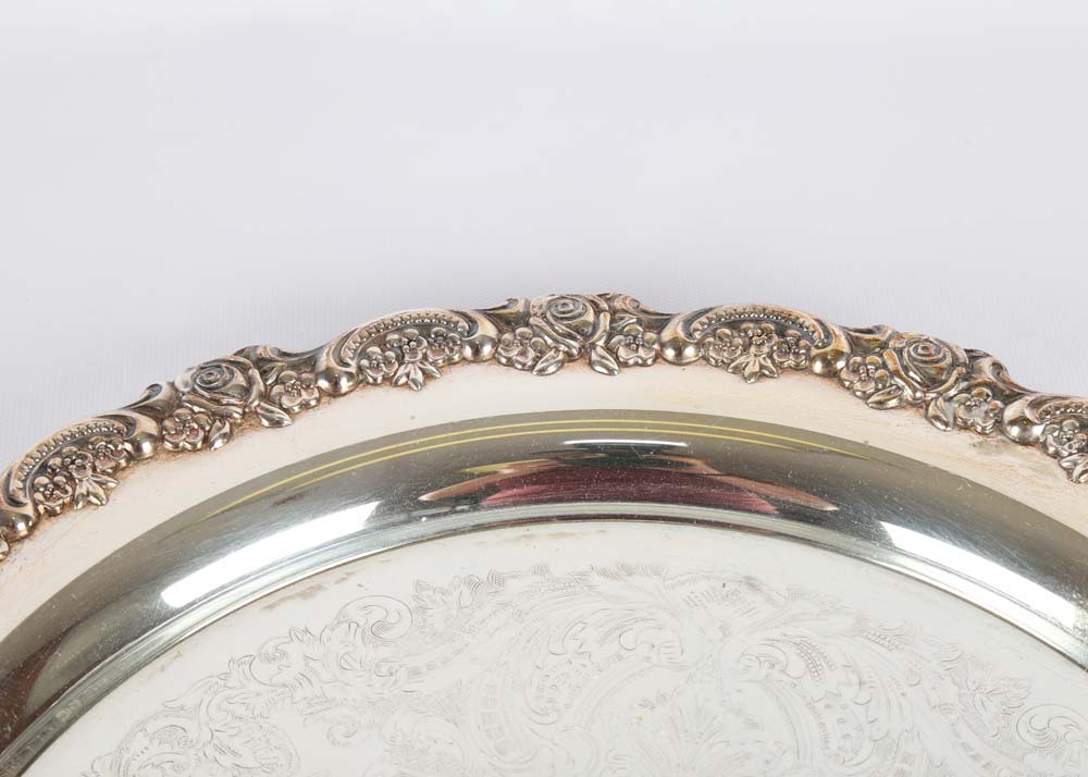 Oneida Silver Tone Tea Service and Tray