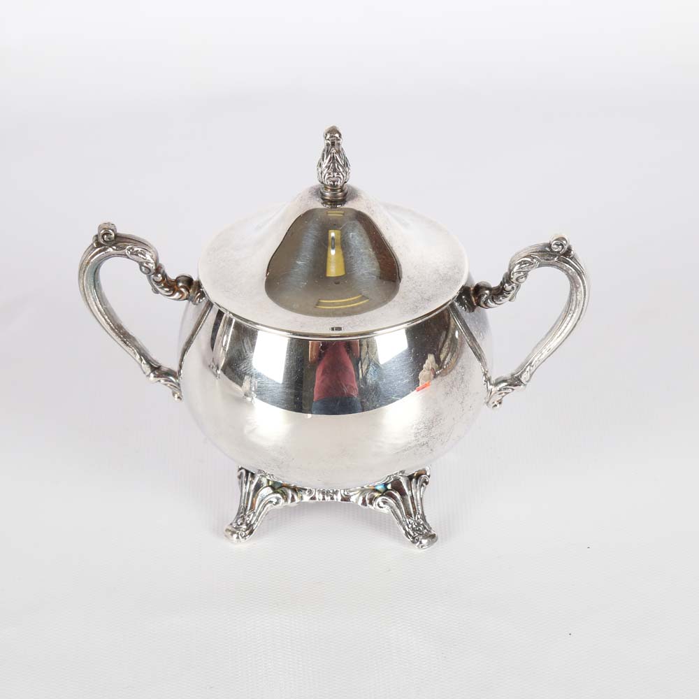 Oneida Silver Tone Tea Service and Tray