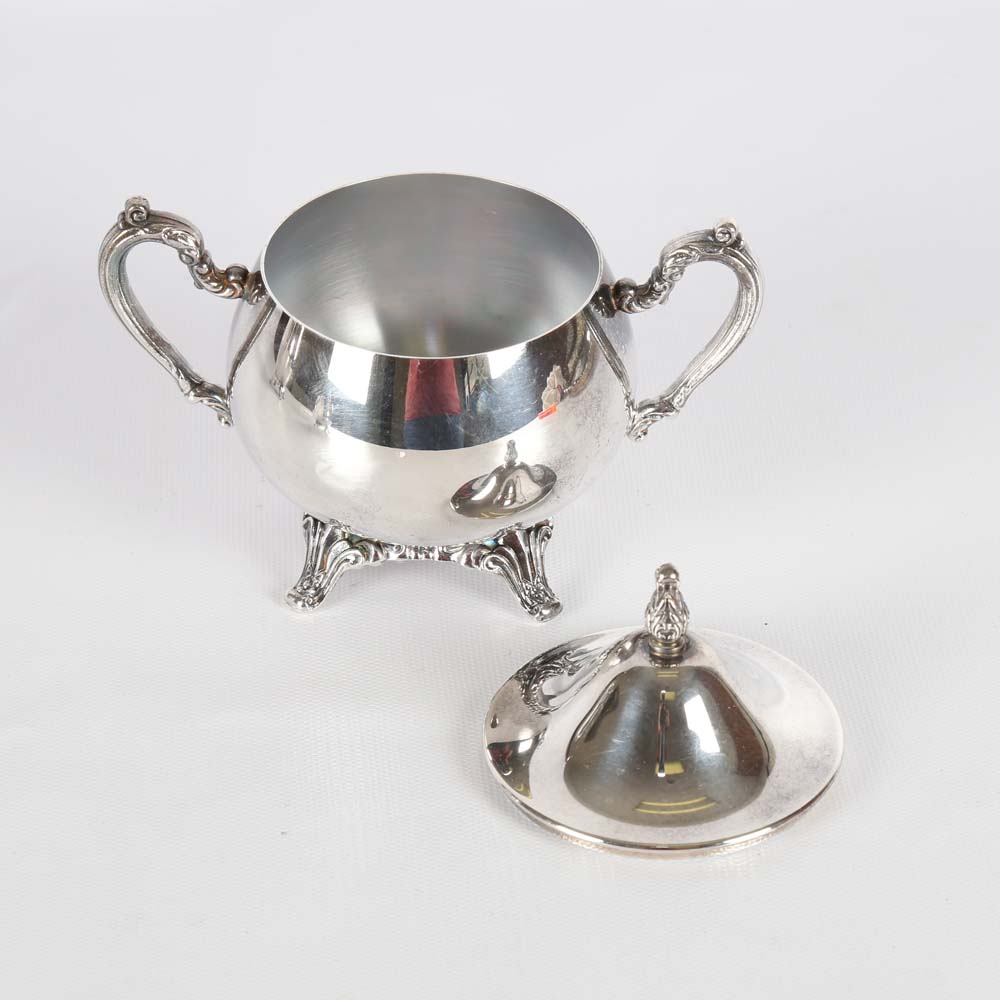 Oneida Silver Tone Tea Service and Tray