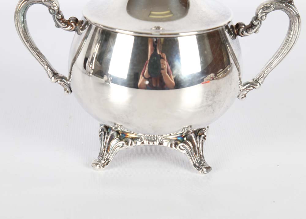 Oneida Silver Tone Tea Service and Tray