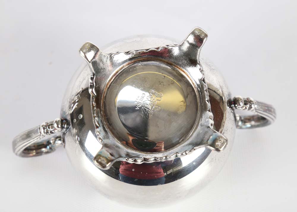 Oneida Silver Tone Tea Service and Tray