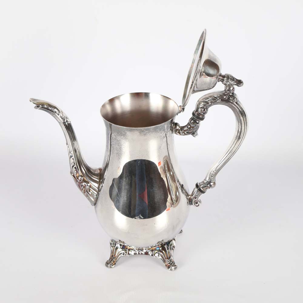 Oneida Silver Tone Tea Service and Tray