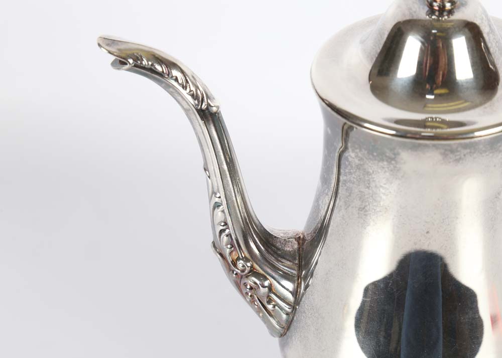 Oneida Silver Tone Tea Service and Tray