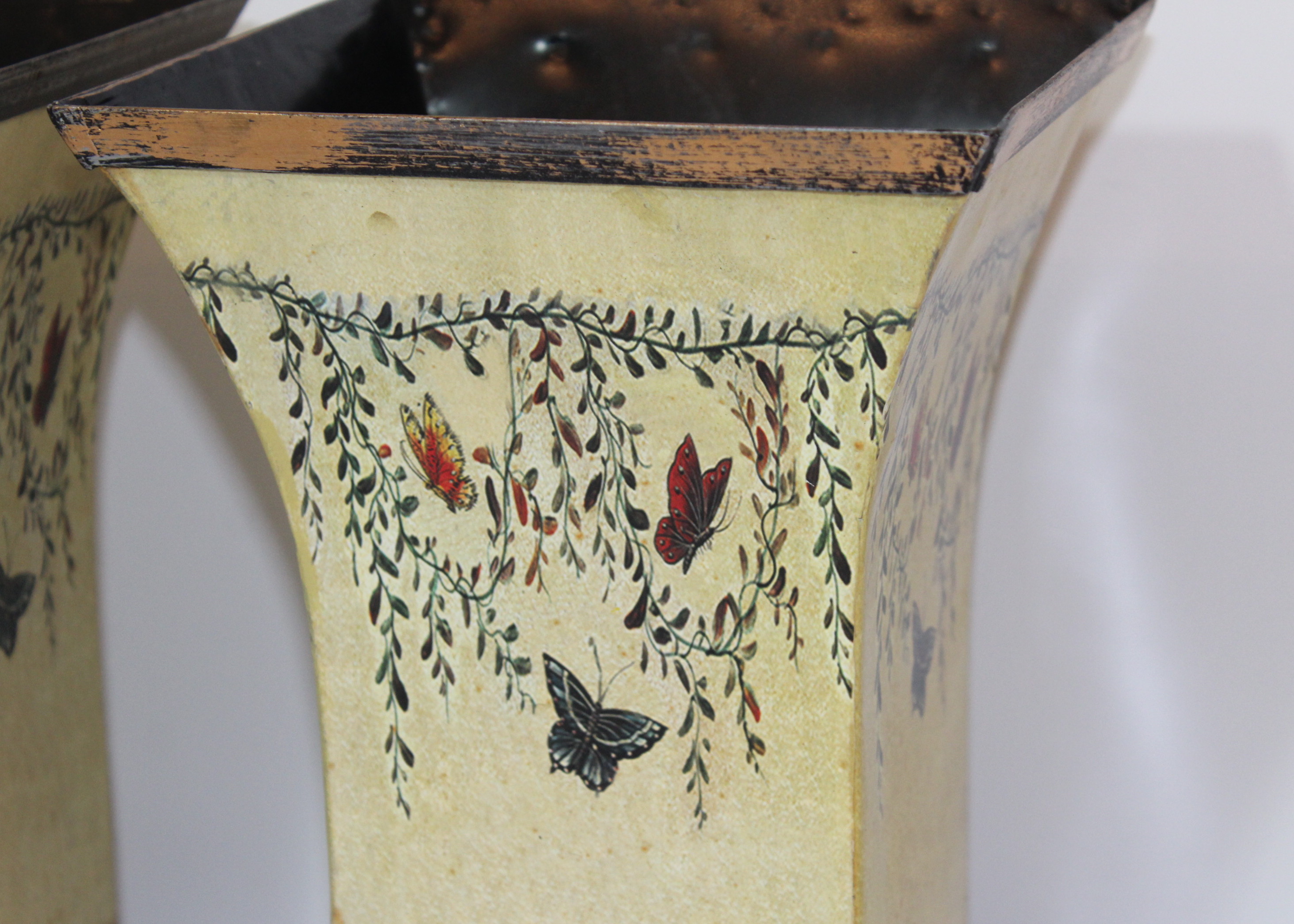 Grouping of Metal Planters