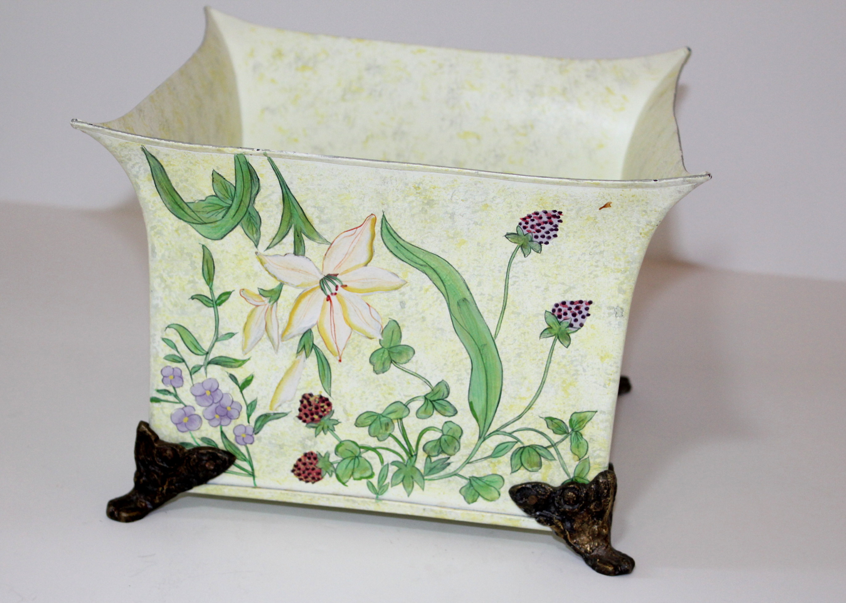 Grouping of Metal Planters