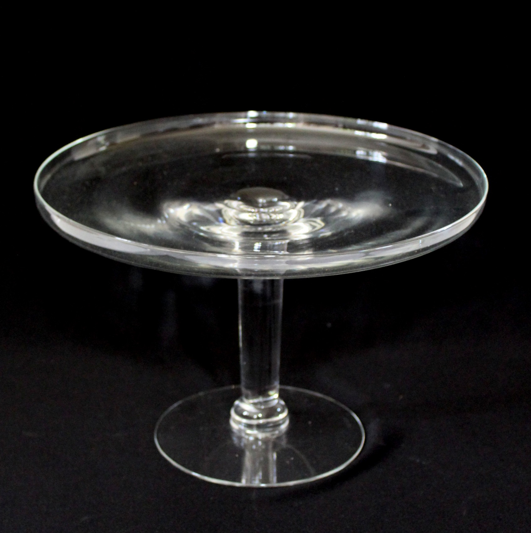 Pair of Clear Glass Cake Plates