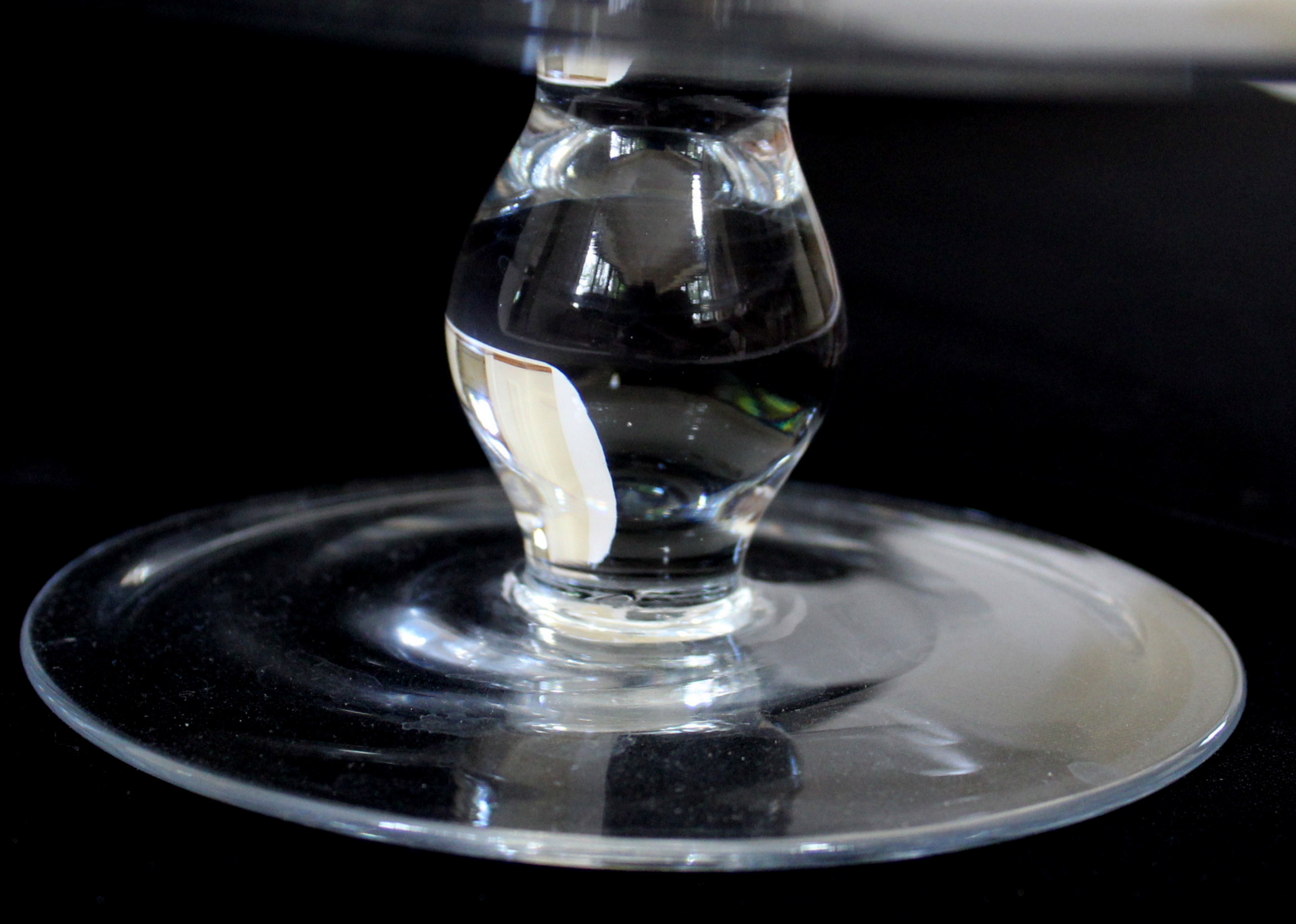 Pair of Clear Glass Cake Plates