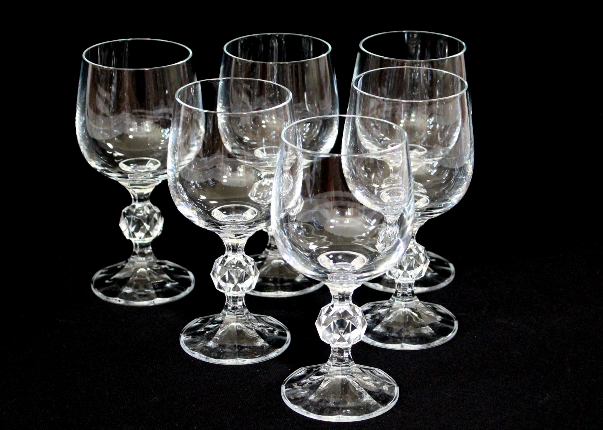 Crystal Water Goblets and Wine Glasses