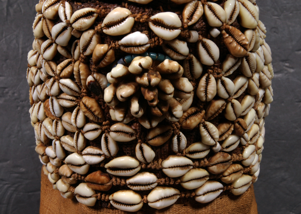 Kuba "Ngaady a Mwaash" African Cowrie Shell Ceremonial Full Head Mask