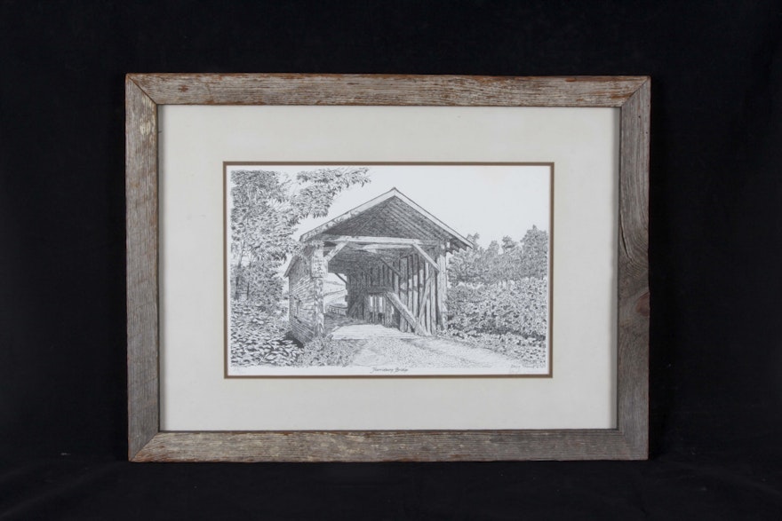 Signed/Numbered Pen and Ink Sketch Print by Doyle Vaden