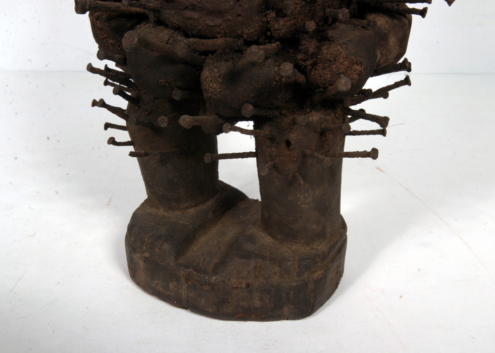 African Yombe Congo Nail Fetish Medicine Man Sculpture