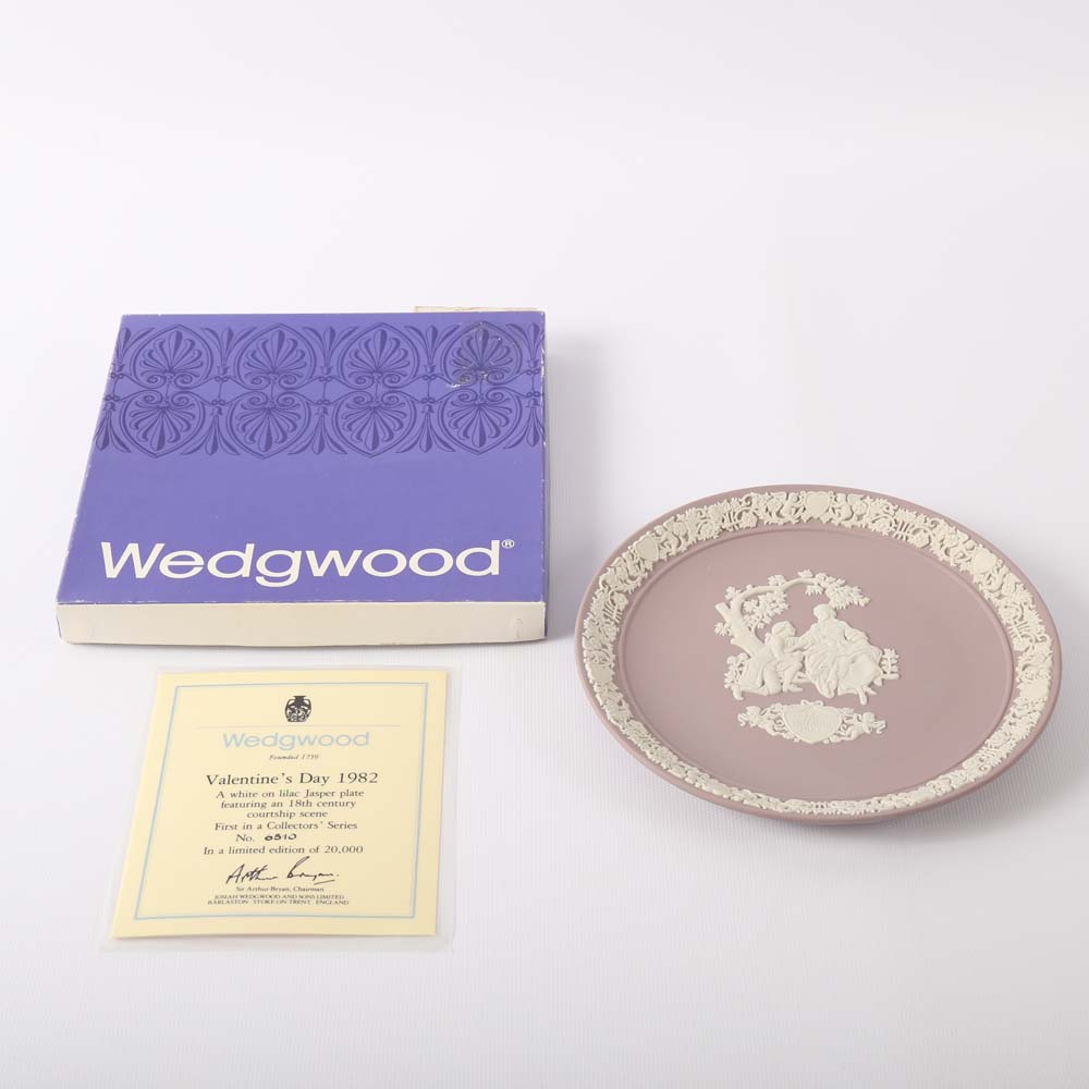 Limited Edition Wedgwood Jasperware Valentine's Plate