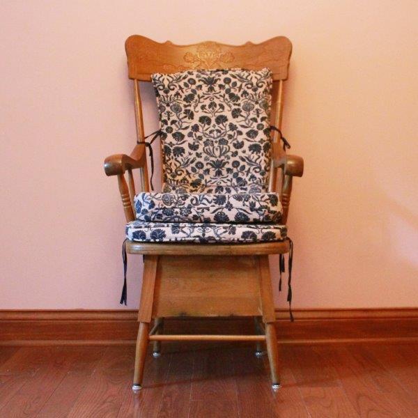 Vintage Wood Chair with Storage