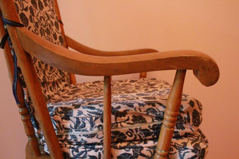 Vintage Wood Chair with Storage