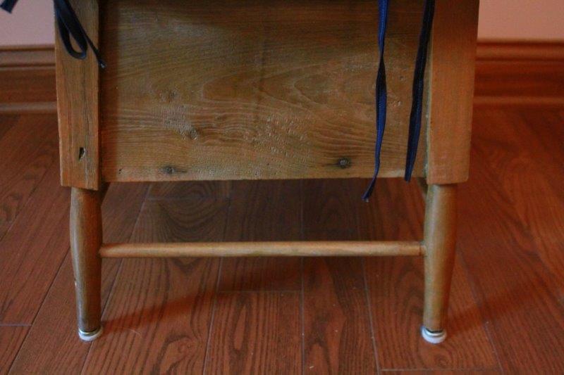 Vintage Wood Chair with Storage