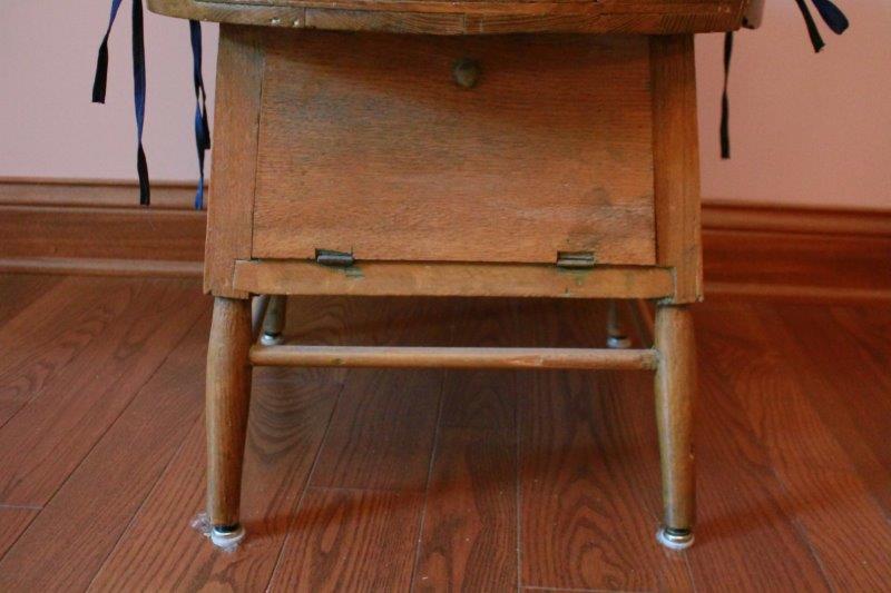 Vintage Wood Chair with Storage