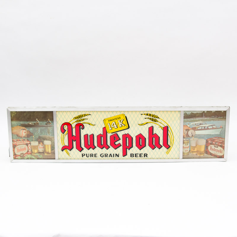 Vintage Light Up Hudepohl Beer Sign