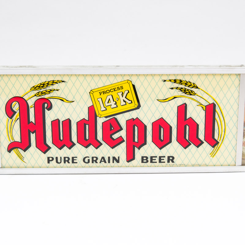 Vintage Light Up Hudepohl Beer Sign