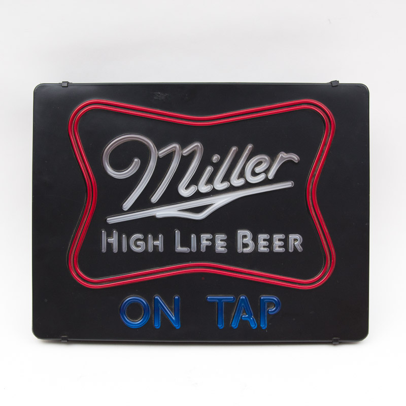 Vintage Light Up Miller High Life Bar Signs