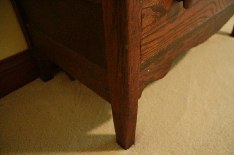 Vintage Wood Chest of Drawers with Mirror
