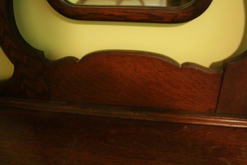 Vintage Wood Chest of Drawers with Mirror