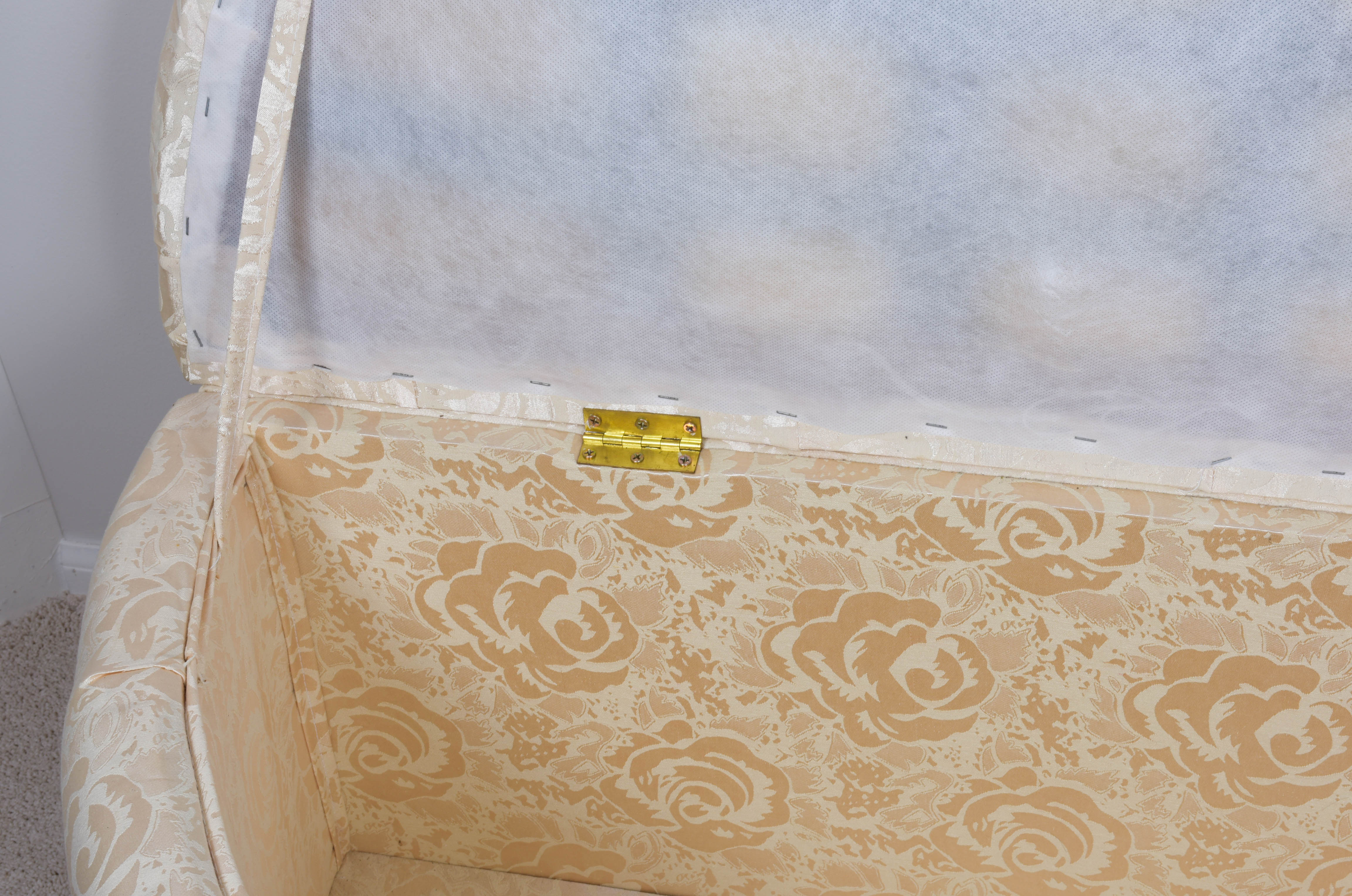 Upholstered Half-Round Storage Bench