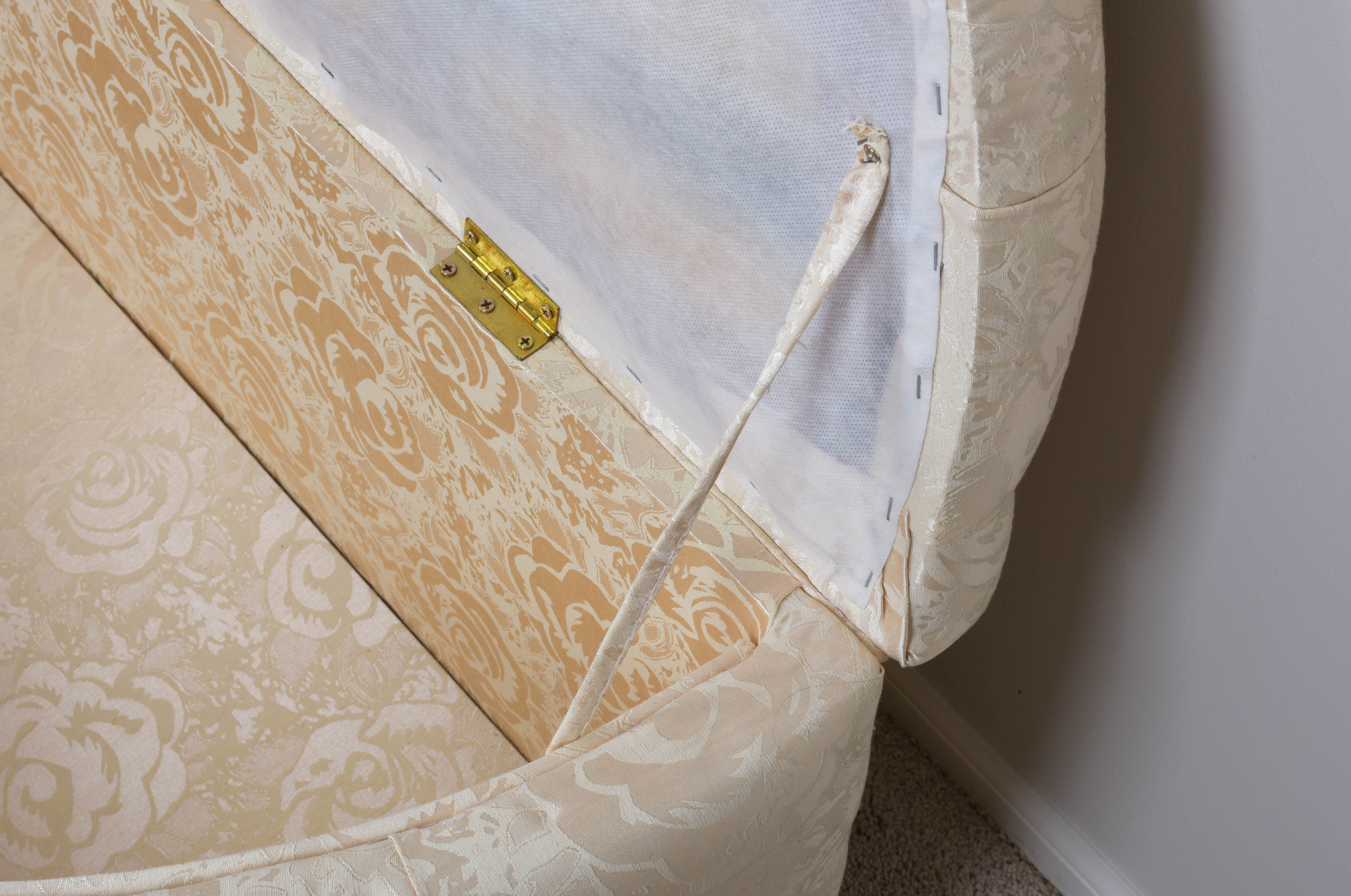 Upholstered Half-Round Storage Bench