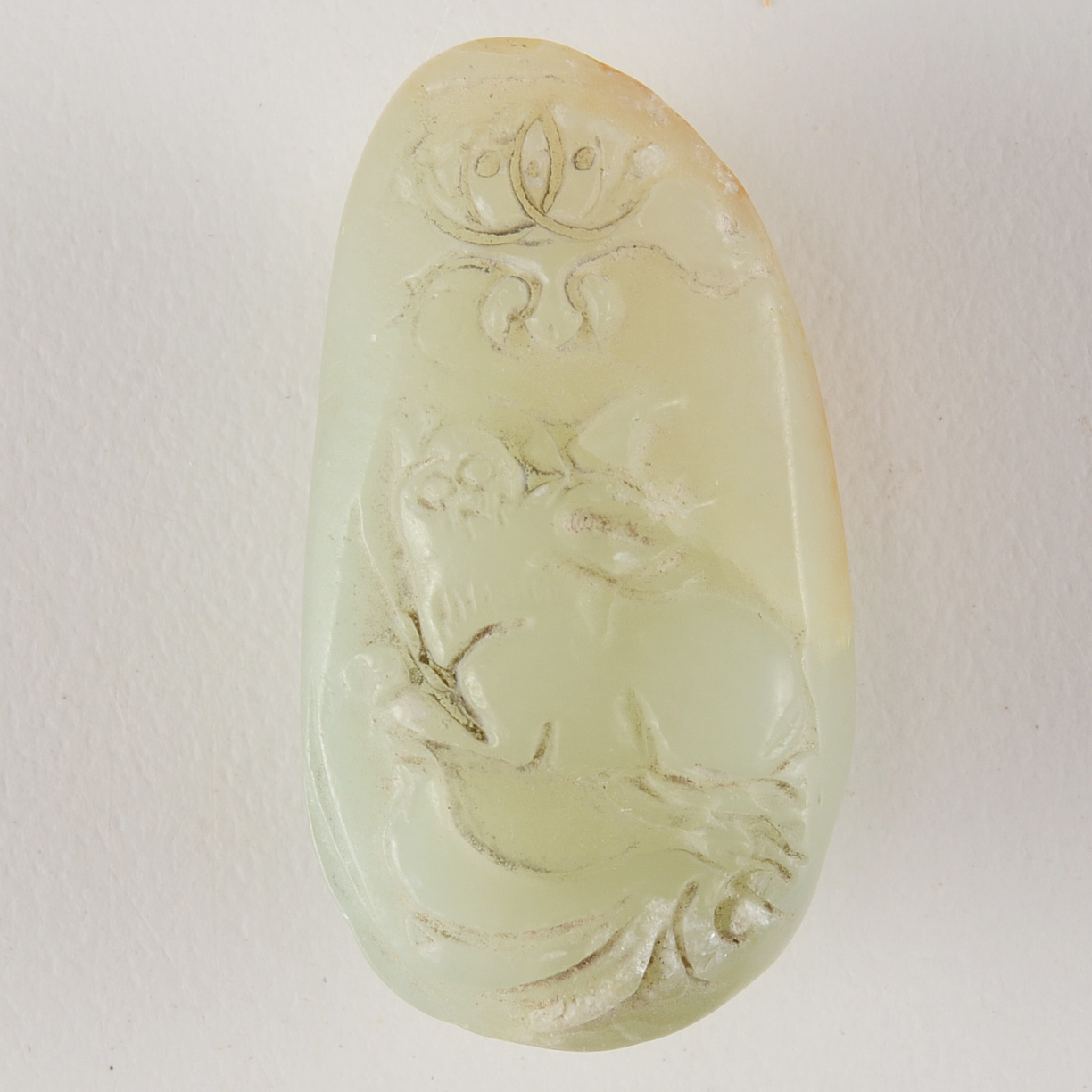 Chinese Carved Stone with Rabbit Design