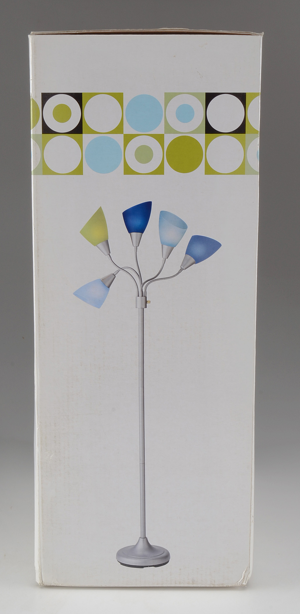 Eleven Curtain Panels and a Floor Lamp