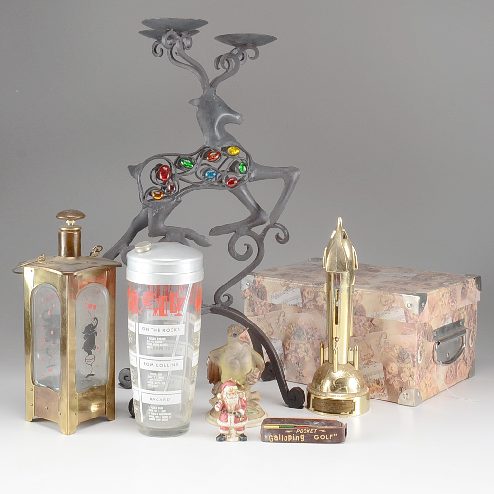 Wrought Iron Candle Holder and Decor Items