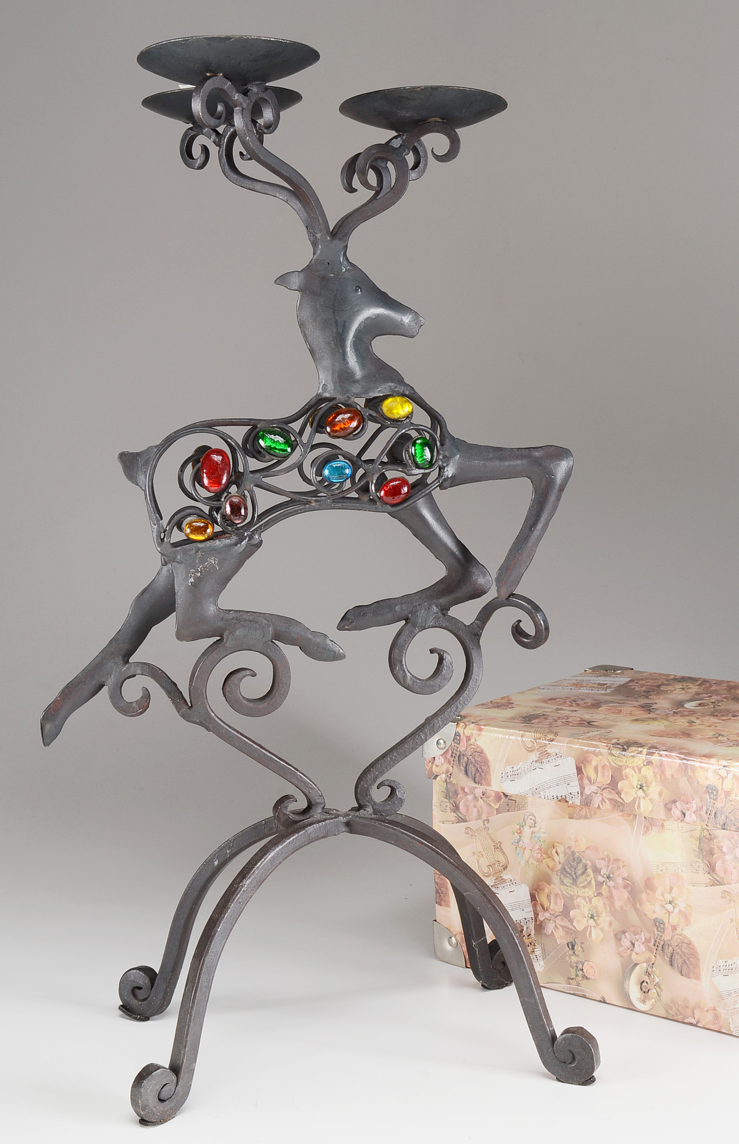 Wrought Iron Candle Holder and Decor Items