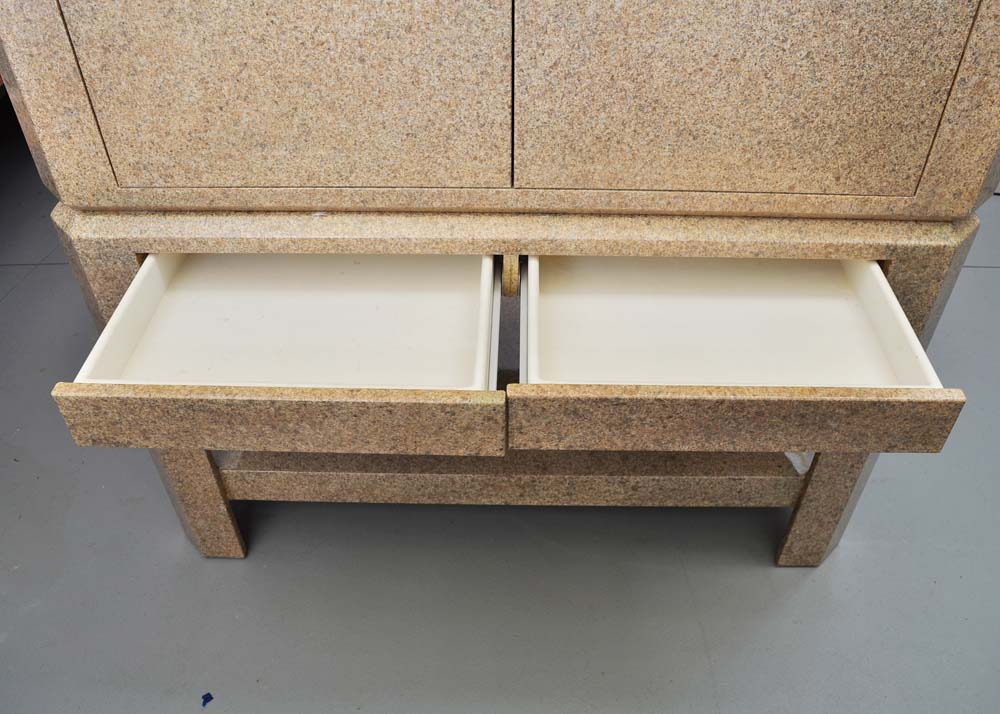 Two Piece Contemporary Bar Cabinet