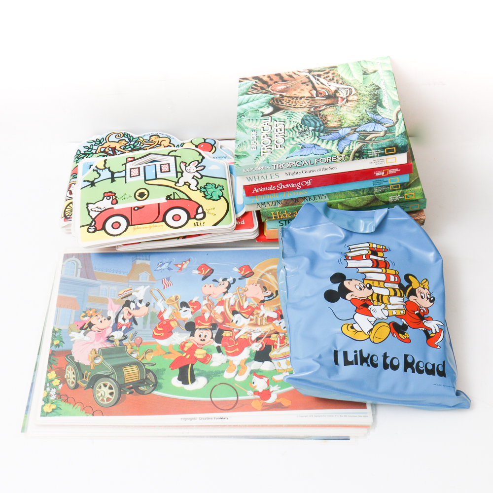 Vintage Children's Books and Place Mats