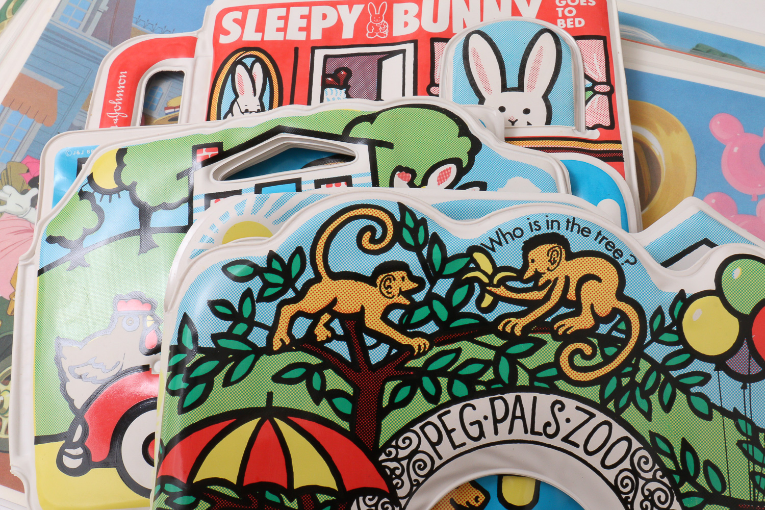 Vintage Children's Books and Place Mats