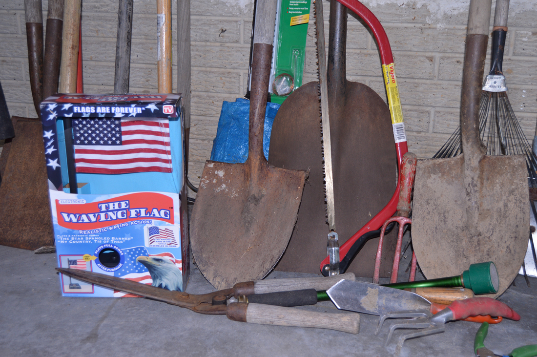 Lawn and Garden Tools Including a Corona Long Handled Pruner