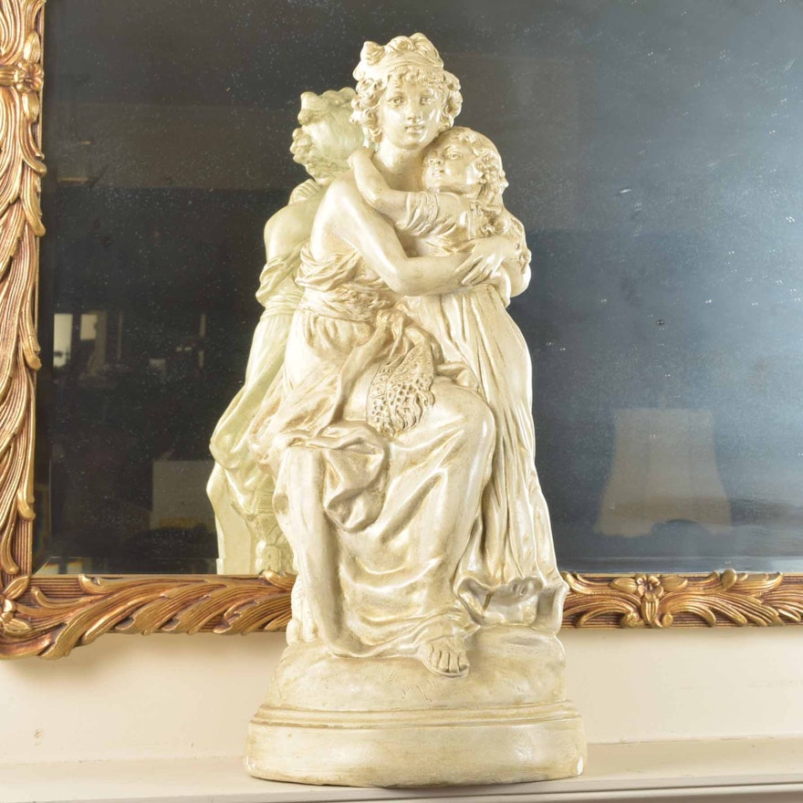 Plaster Statuette of M. Charny's "Vigee LeBrun's Mother and Child"