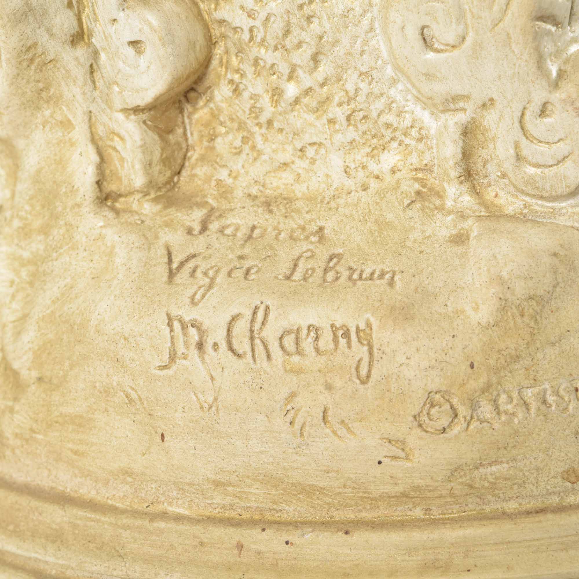 Plaster Statuette of M. Charny's "Vigee LeBrun's Mother and Child"