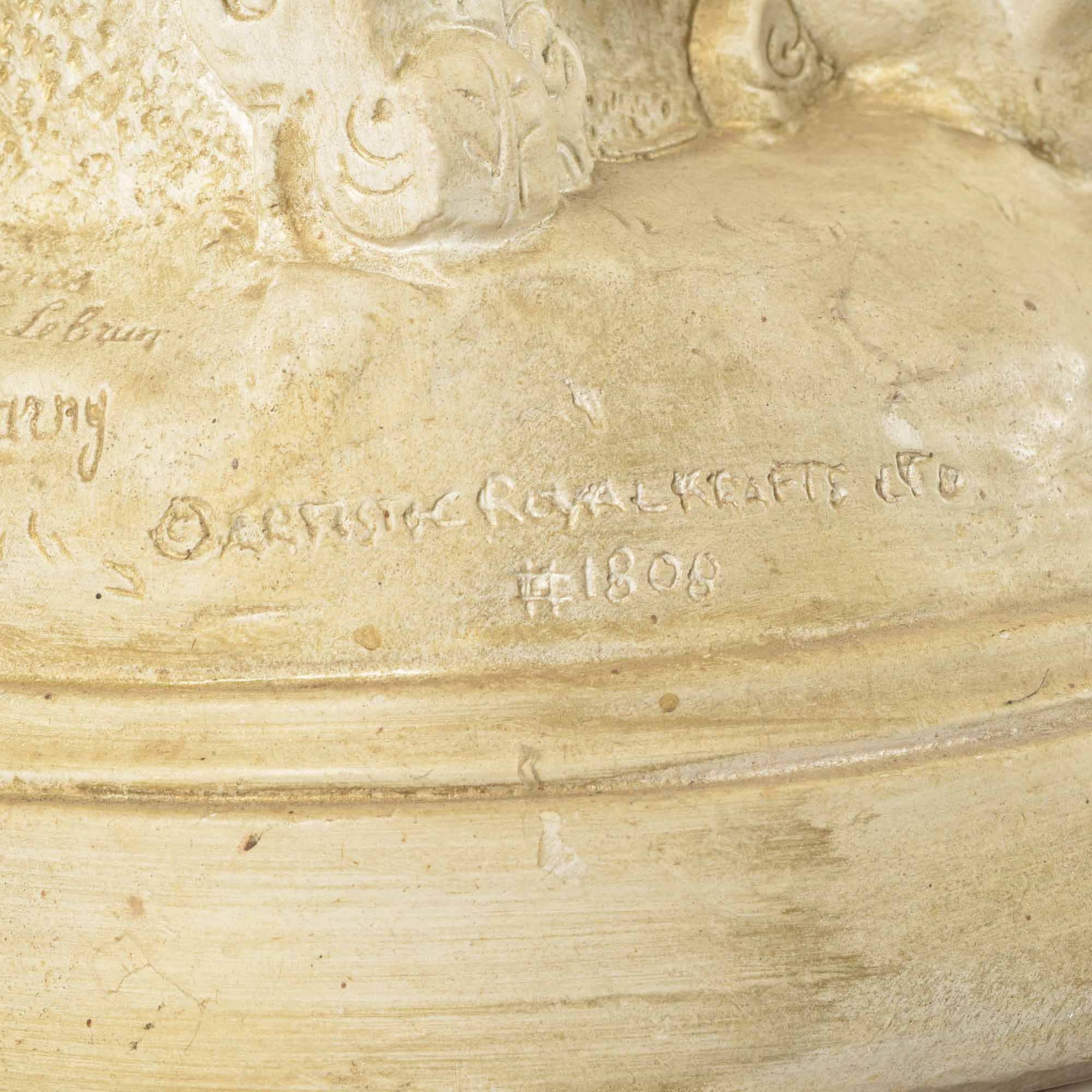 Plaster Statuette of M. Charny's "Vigee LeBrun's Mother and Child"