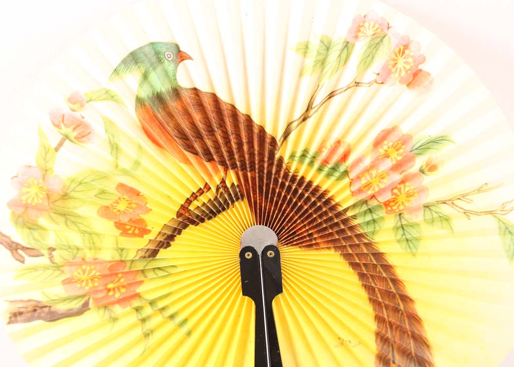 Group of Vintage Chinese Paper Folding Fans