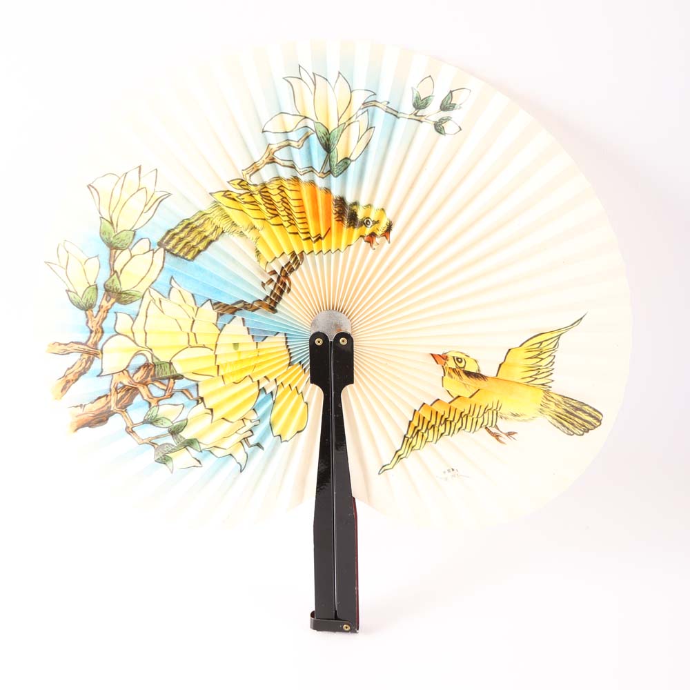 Group of Vintage Chinese Paper Folding Fans