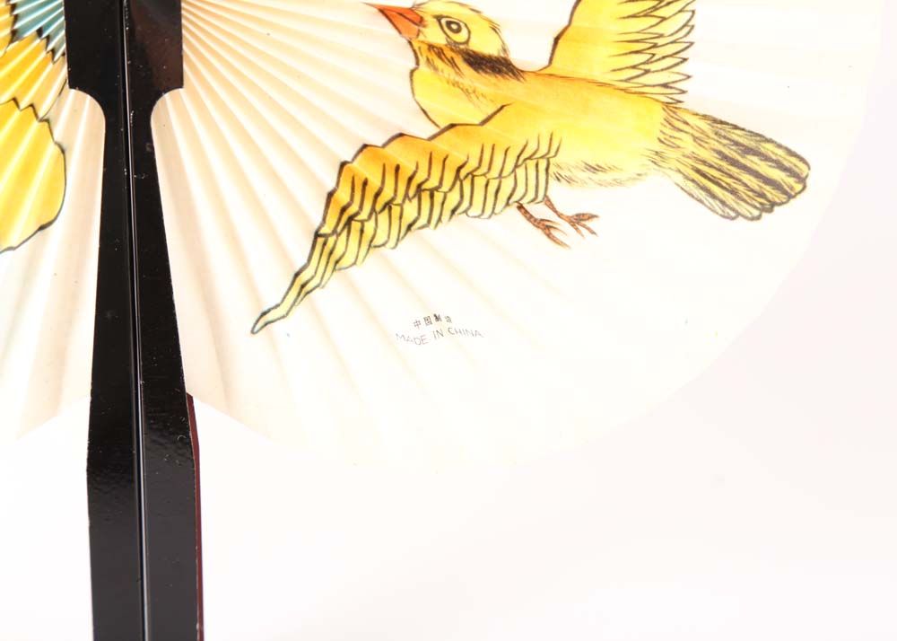 Group of Vintage Chinese Paper Folding Fans