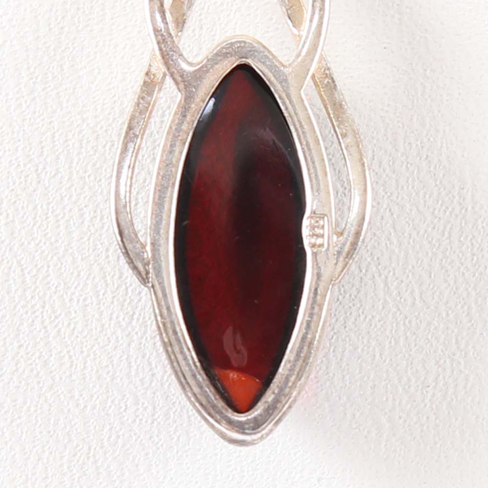 Sterling Silver Amber Pendant