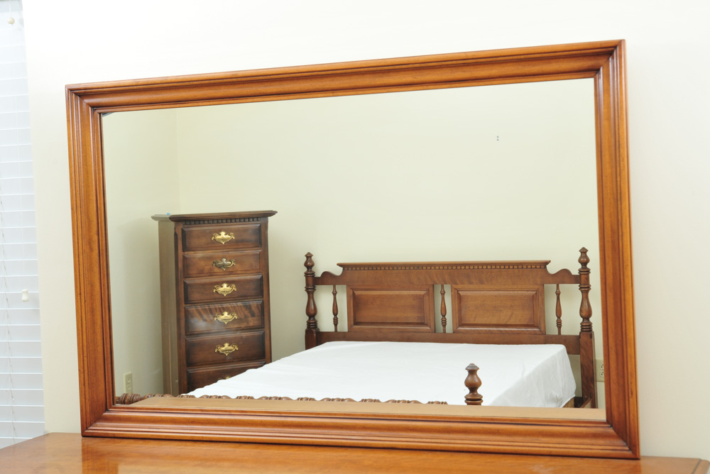 Ethan Allen Solid Maple and Birch Dresser with Mirror