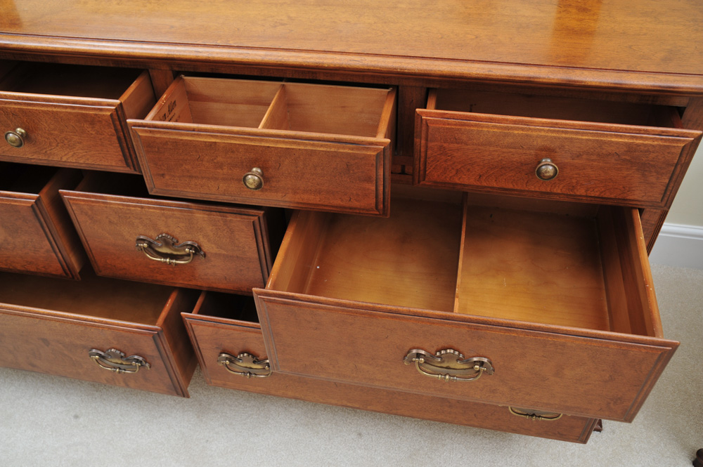 Ethan Allen Solid Maple and Birch Dresser with Mirror
