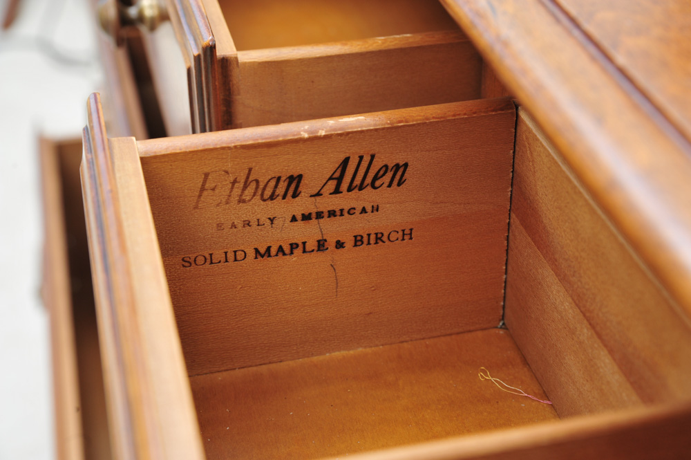 Ethan Allen Solid Maple and Birch Dresser with Mirror