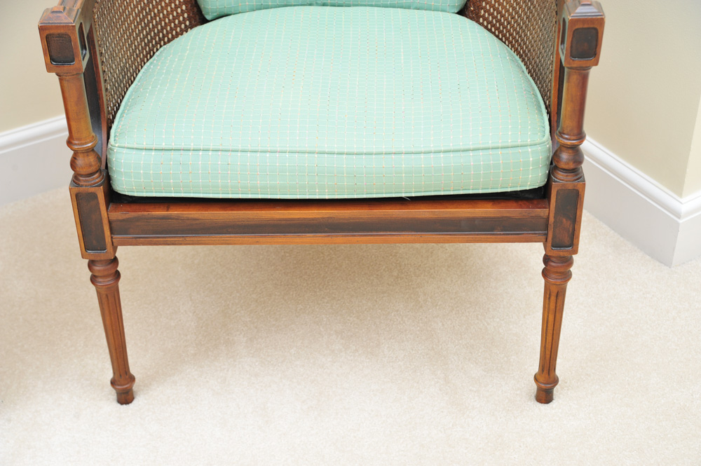 Vintage Classic Cane Back Barrel Chair