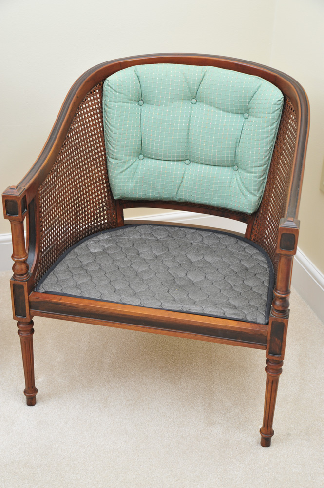 Vintage Classic Cane Back Barrel Chair