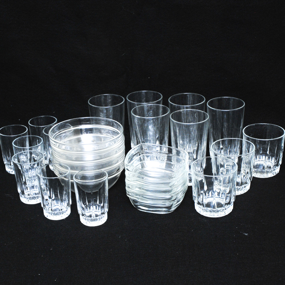 French Arcoroc Glassware and Bowls